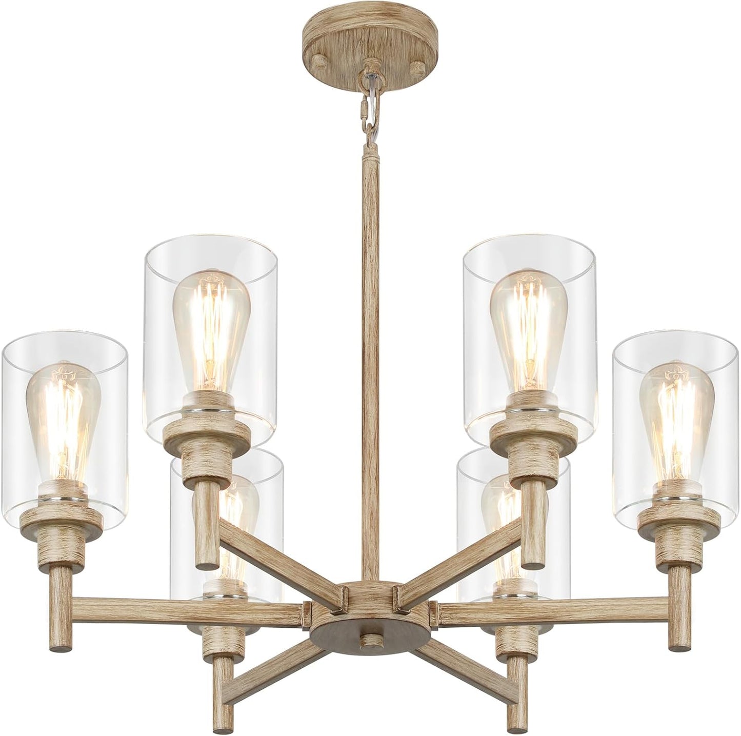 6 Light Farmhouse Chandeliers for Dining Room Lighting Style
