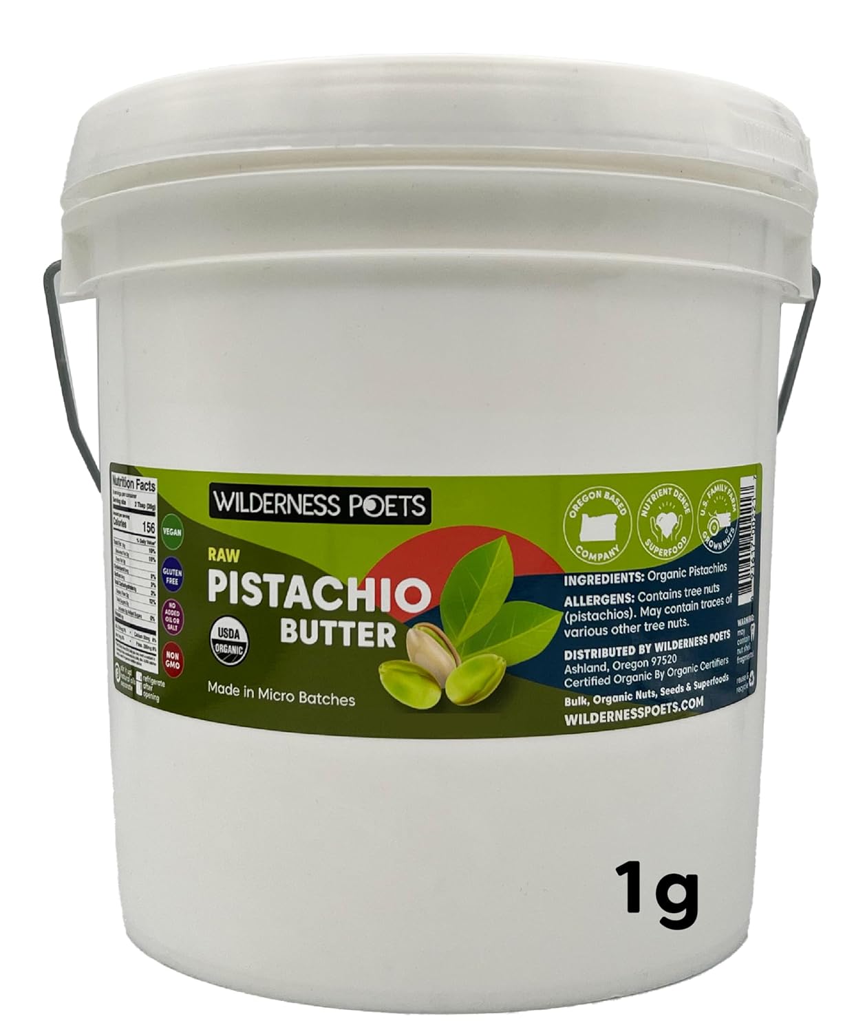 Organic Raw Pistachio Butter - Perfect for Desserts & Dishes