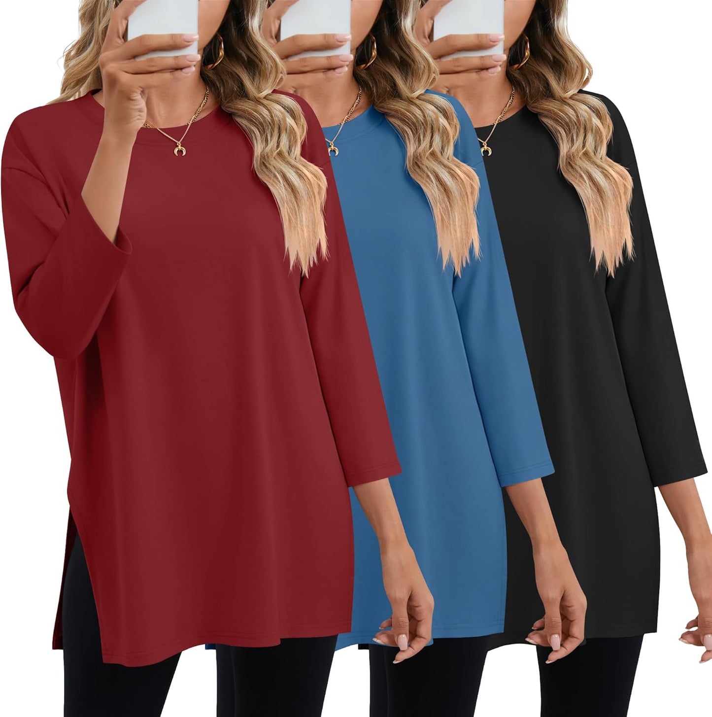 Huukeay Women's Oversized T Shirts for Workout and Casual Wear