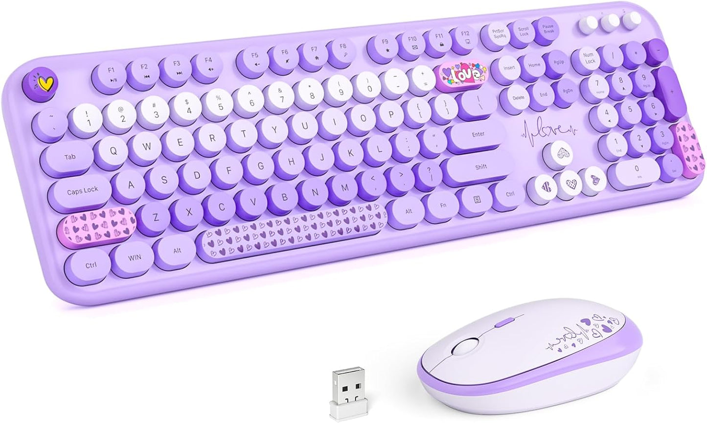 MOFII Wireless Keyboard and Mouse Combo for Colorful Typing Fun