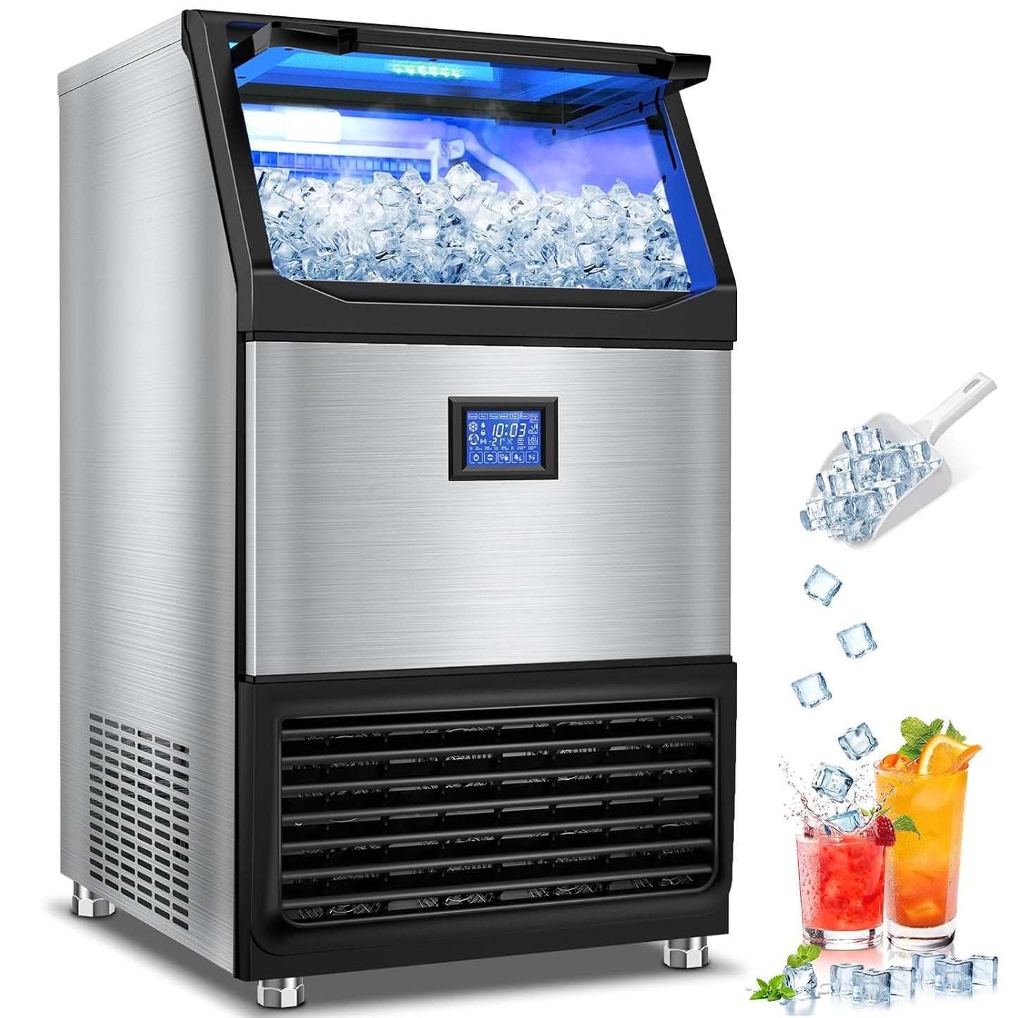 Commercial Ice Maker Machine with 500 lbs Daily Production