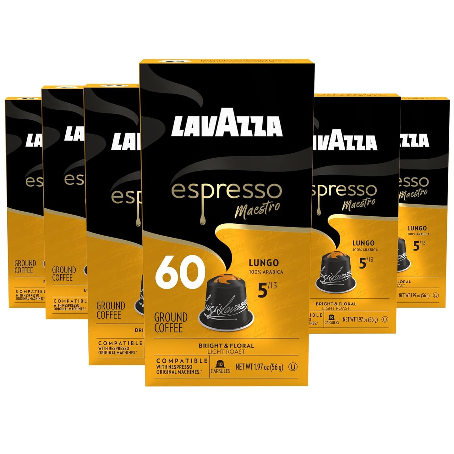 Lavazza Avvolgente Lungo Dark Roast Capsules for Nespresso