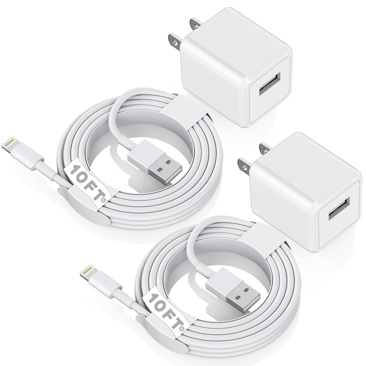 Fast Charge iPhone 2Pack - MFi Certified 10ft