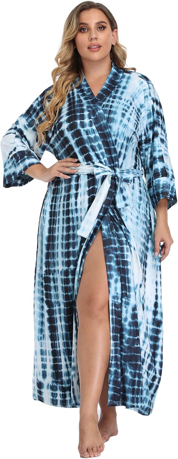 Plus Size Long Robes for Women - Comfortable Floral Kimonos