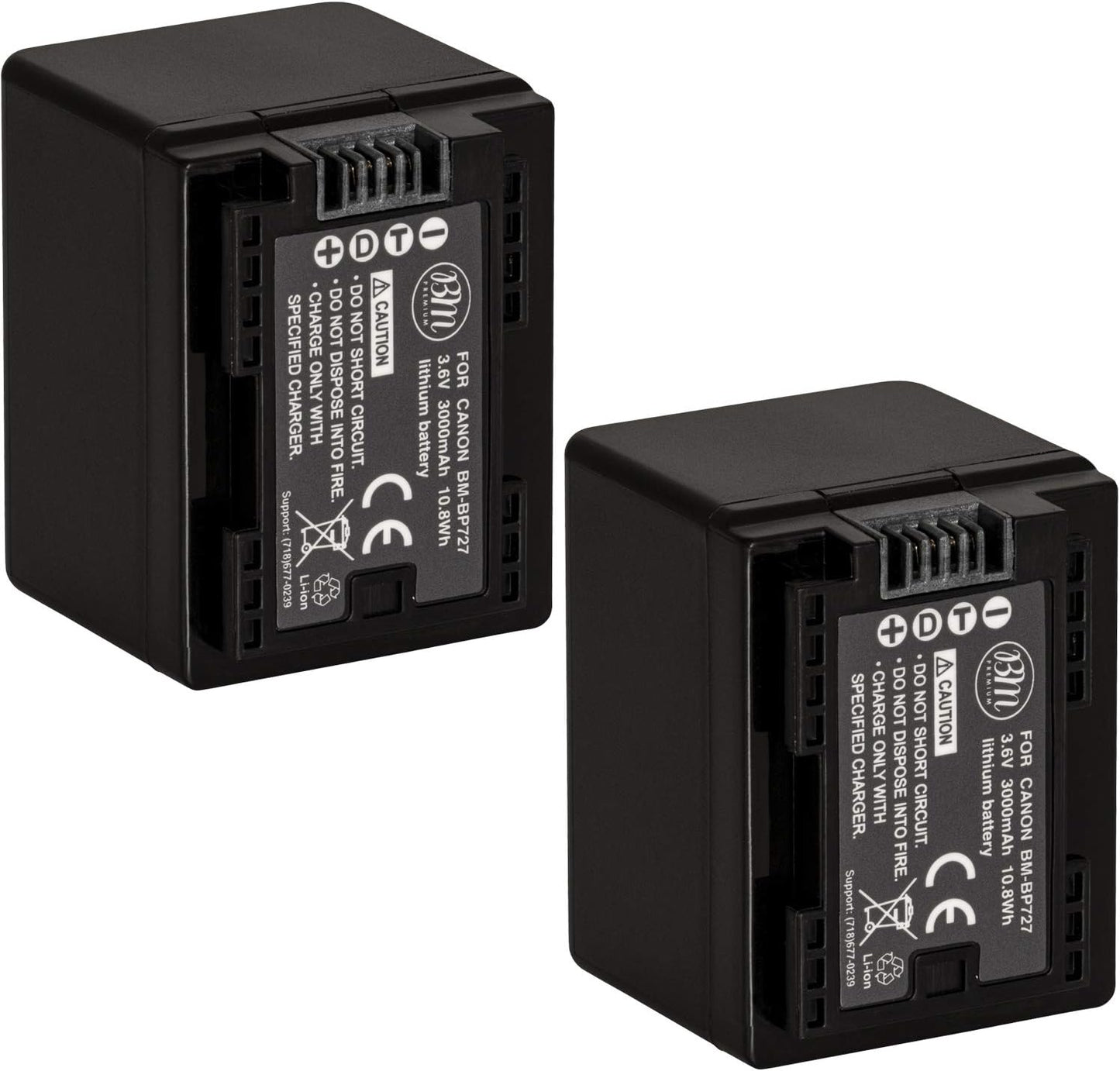 BM Premium BP-727 Batteries for Canon Vixia HFR Series Cameras