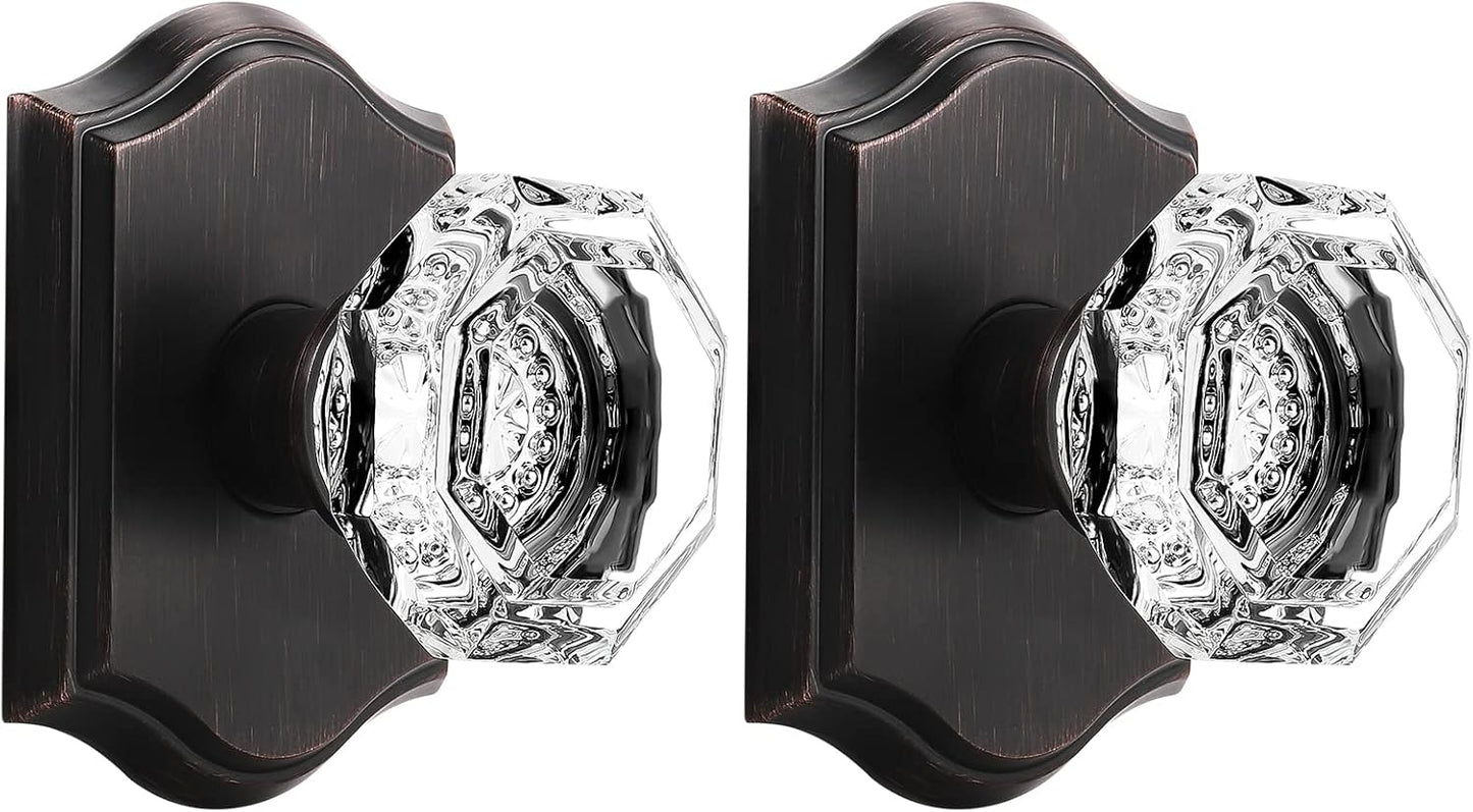 Orger Crystal Interior Half-Dummy Door Knobs for Vintage Style
