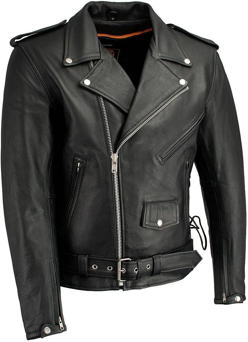 Milwaukee Leather Men's The Legend Classic Black Motorcycle Jacket