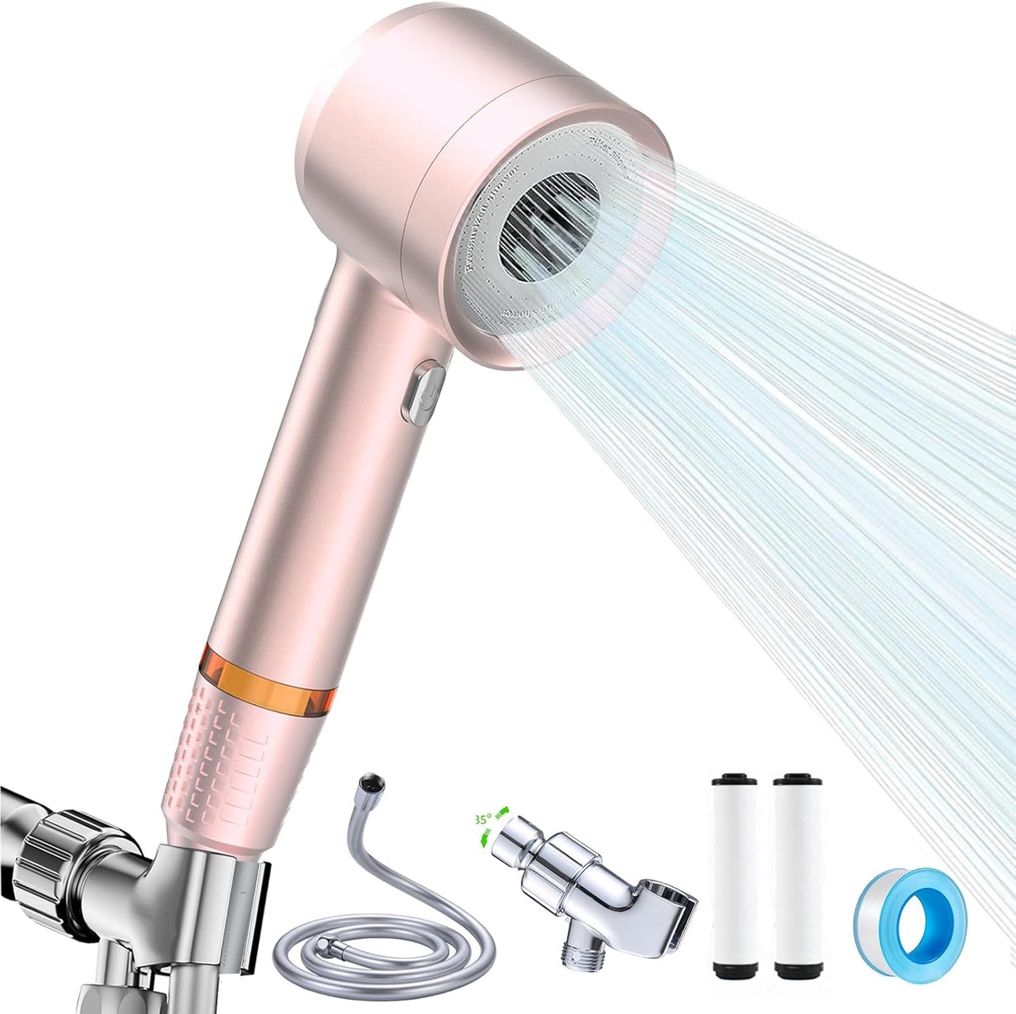 High Pressure Shower Head with Handheld and Pause Switch