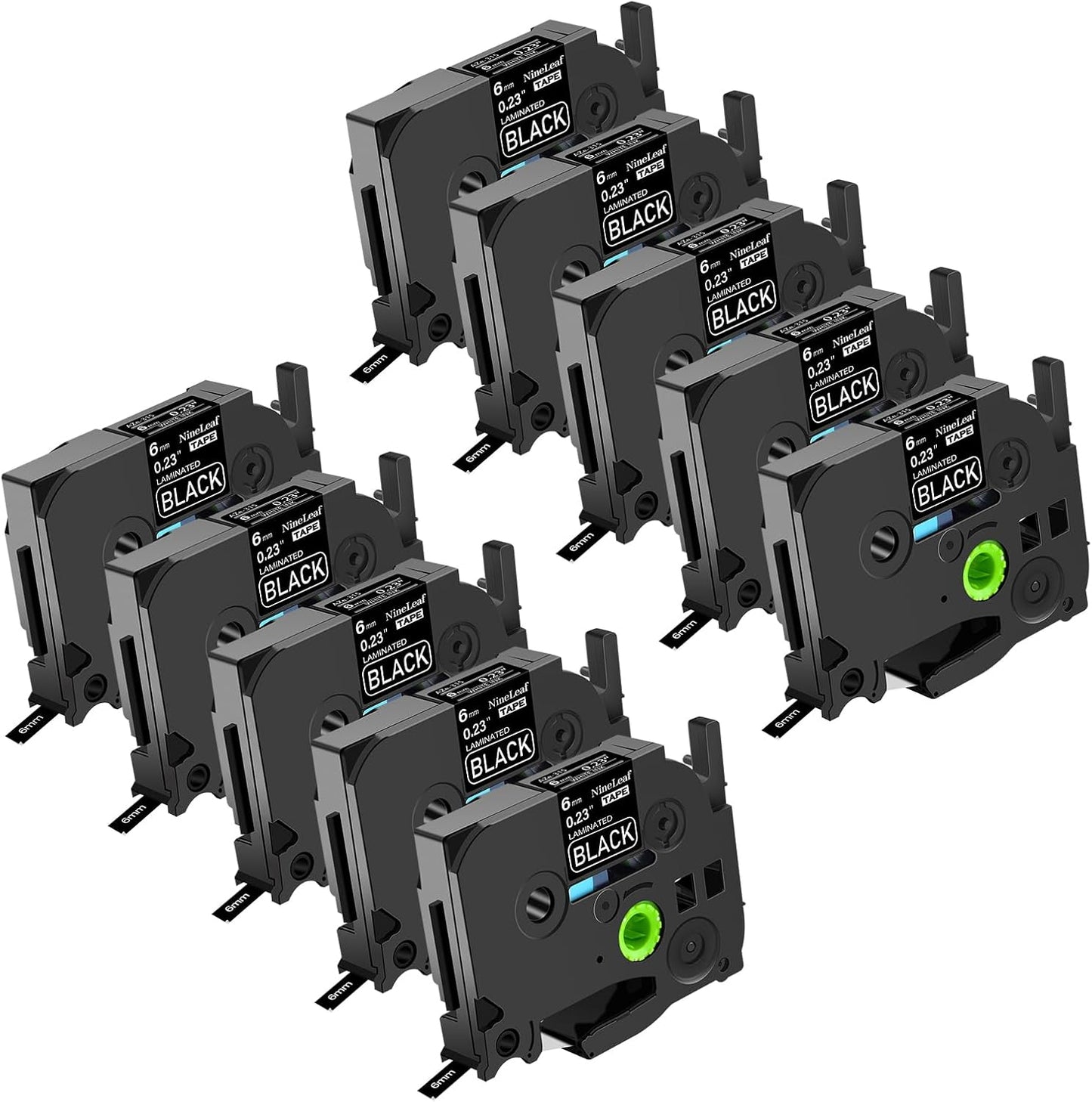 10 Pack Brother TZ-315 Label Tape White on Black 6mm for P-Touch