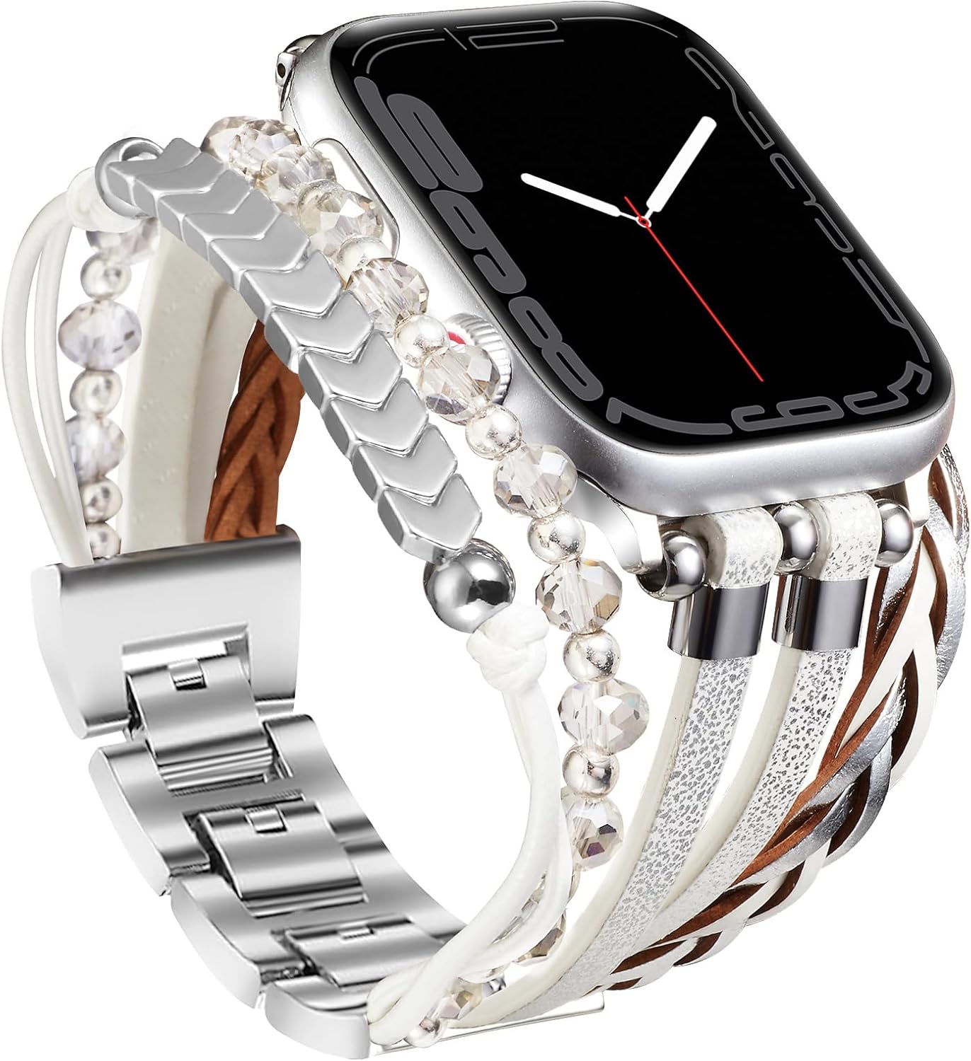 Boho Leather Apple Watch Band for Women