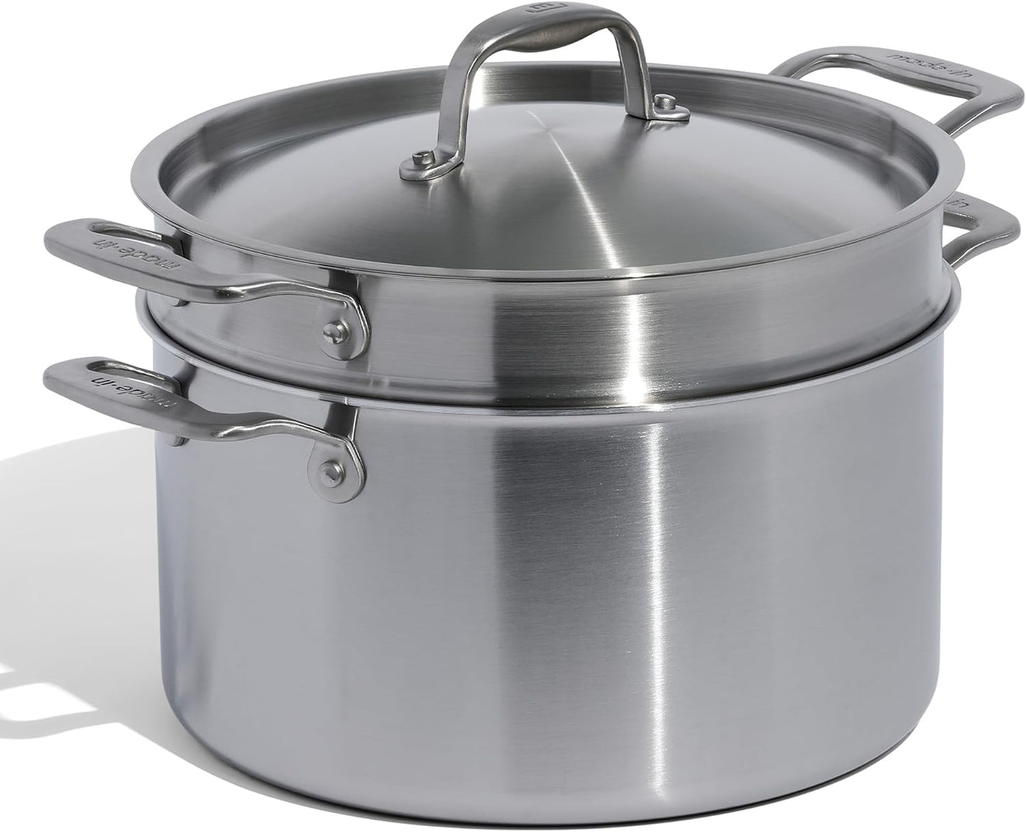 8 Quart Stainless Steel Stock Pot with Lid and Pasta Insert