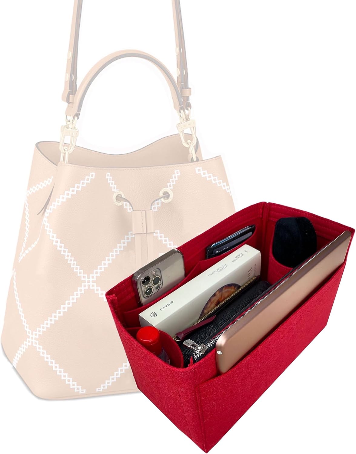 Purse Organizer for Neonoe MM Bag - Handmade Felt Insert