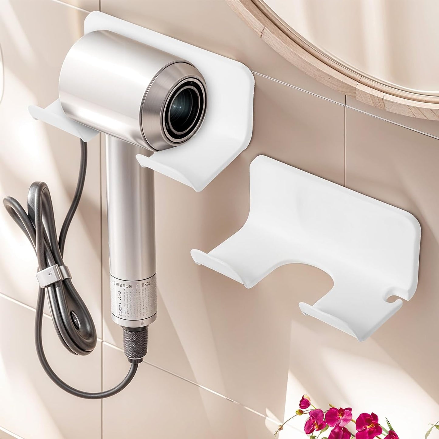 Wall Mounted Hair Dryer Holder - Organize with Ease!