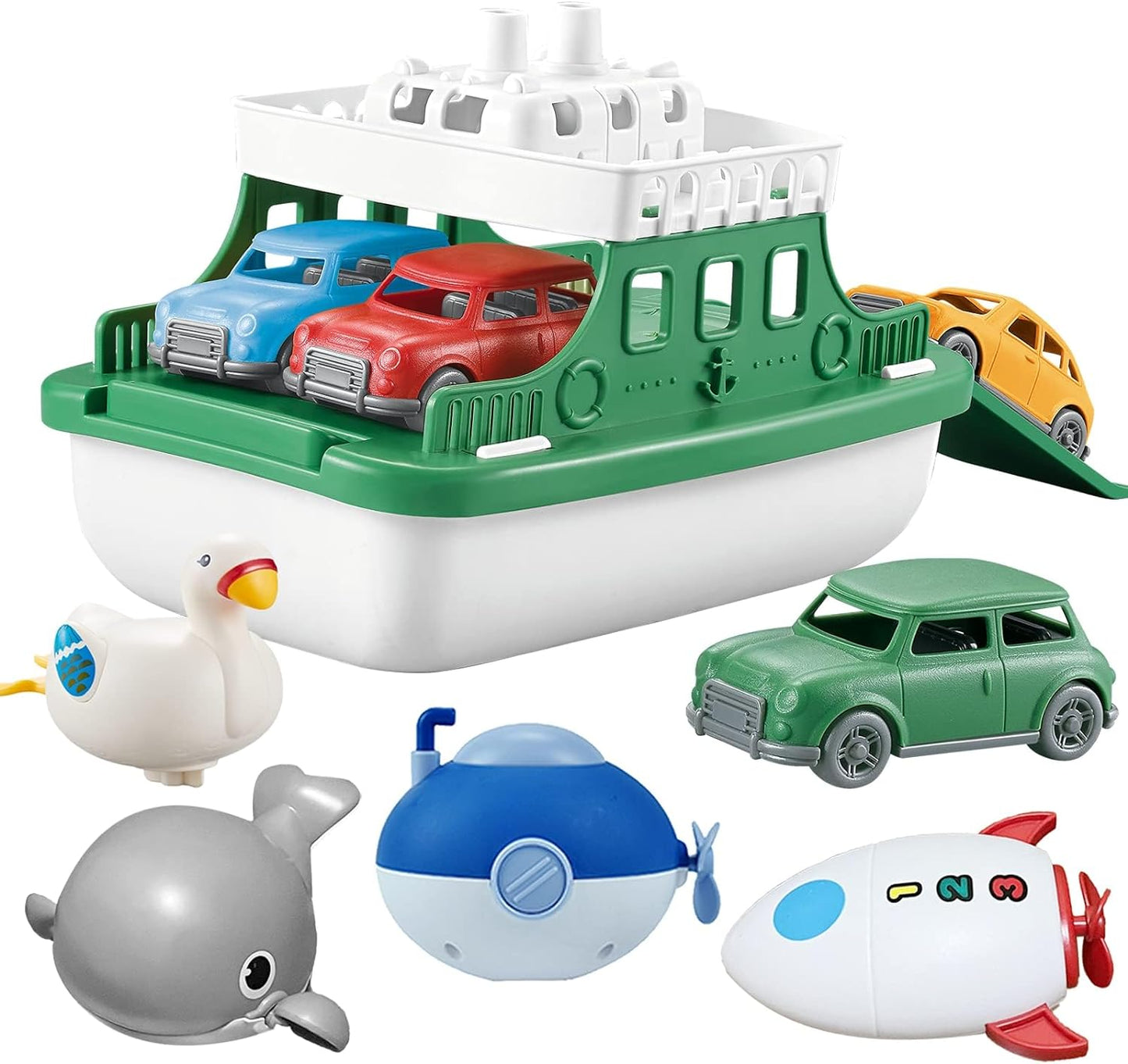 5 in 1 Bath Toy Set for Toddlers - Float & Swim Fun!