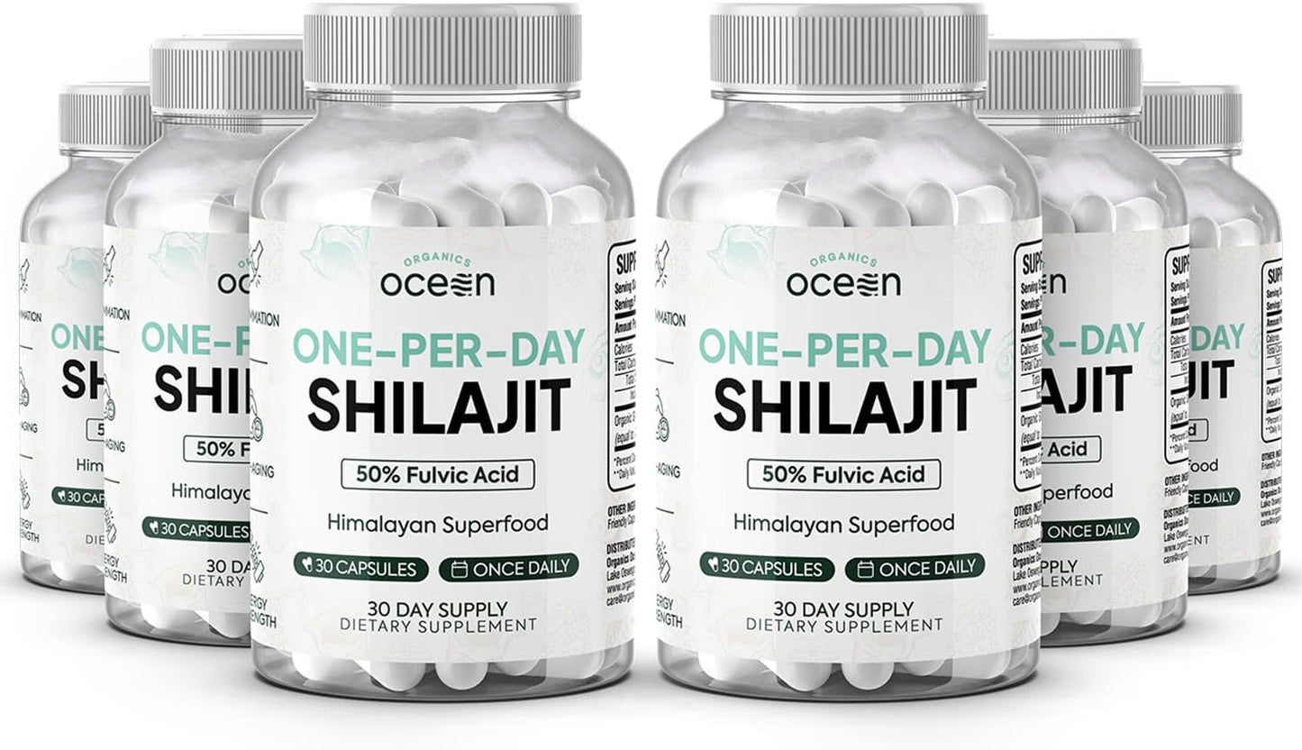 One-Per-Day Shilajit Capsules for Men and Women - Natural Support
