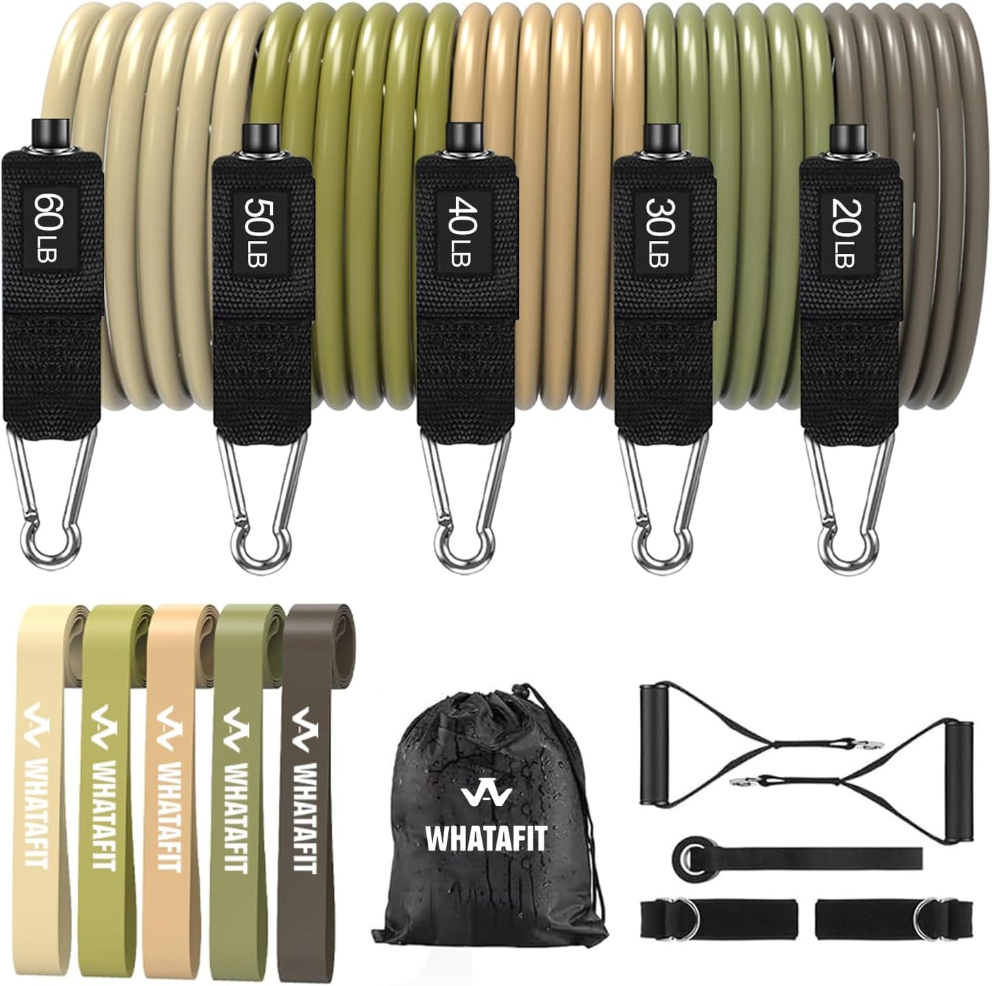 WHATAFIT Resistance Bands for Working Out - Versatile Fitness Gear