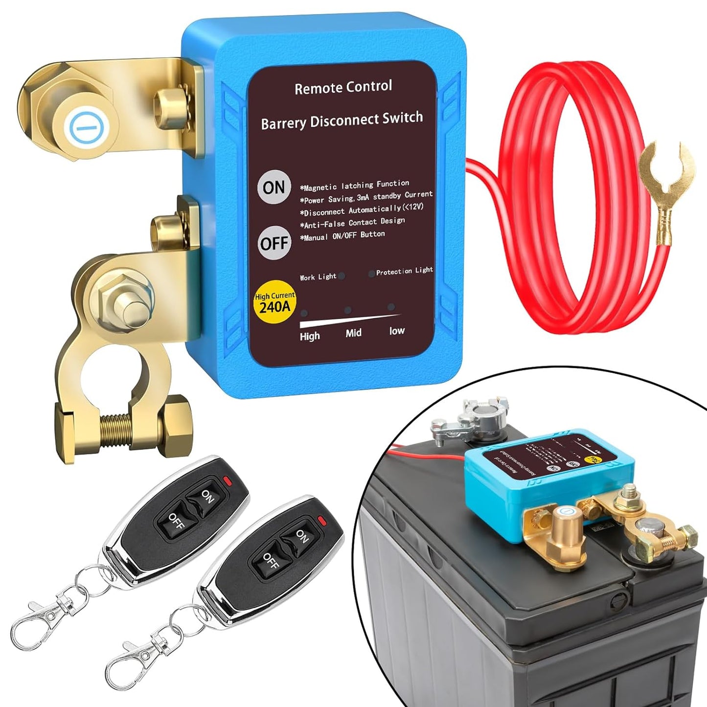 Remote Battery Disconnect Switch 12v - Smart Voltage Control
