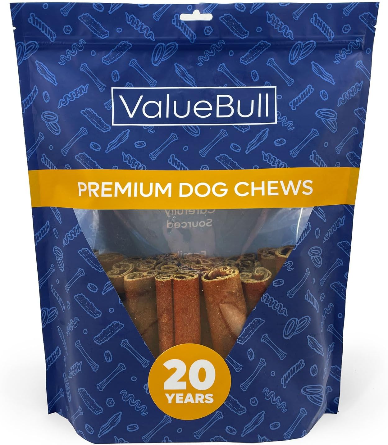 ValueBull USA Collagen Sticks for Dogs - Healthy Rawhide Alternative