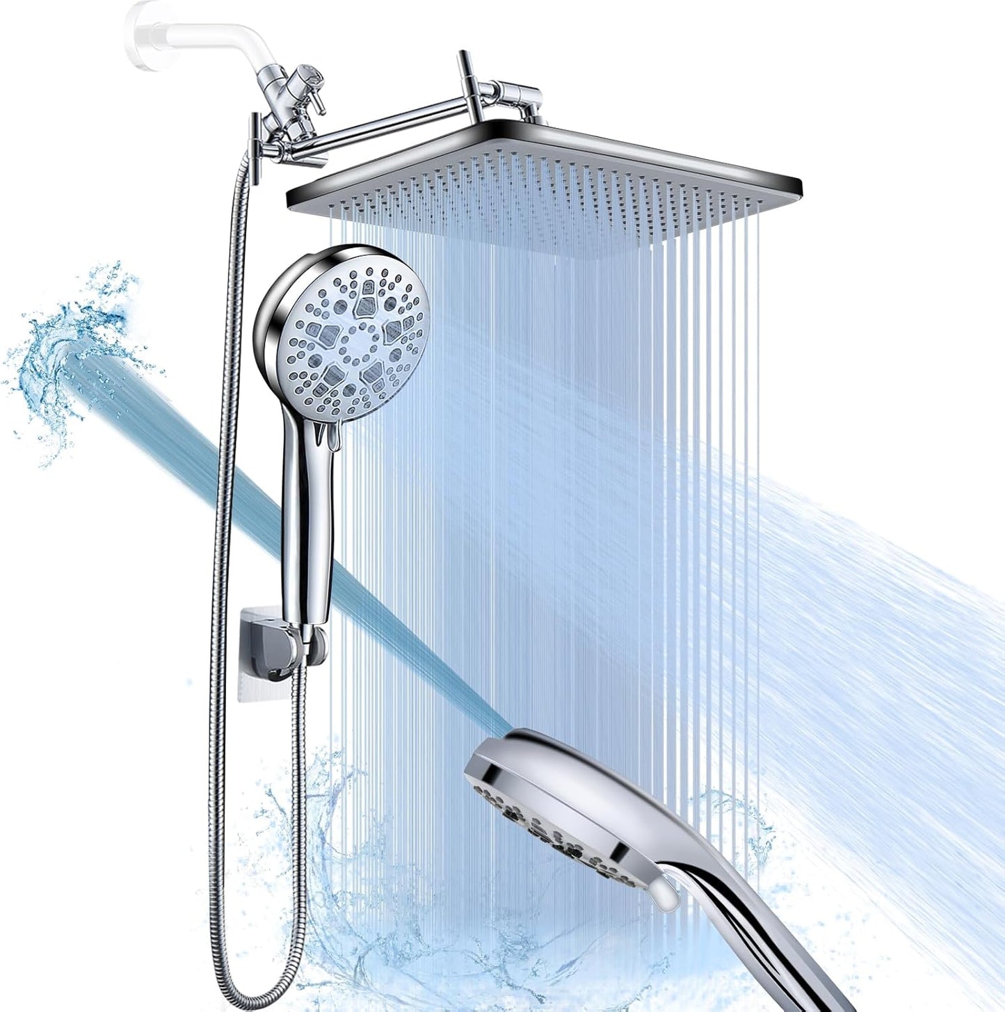 14 High Pressure Rain Shower Heads with Handheld Spray Combo