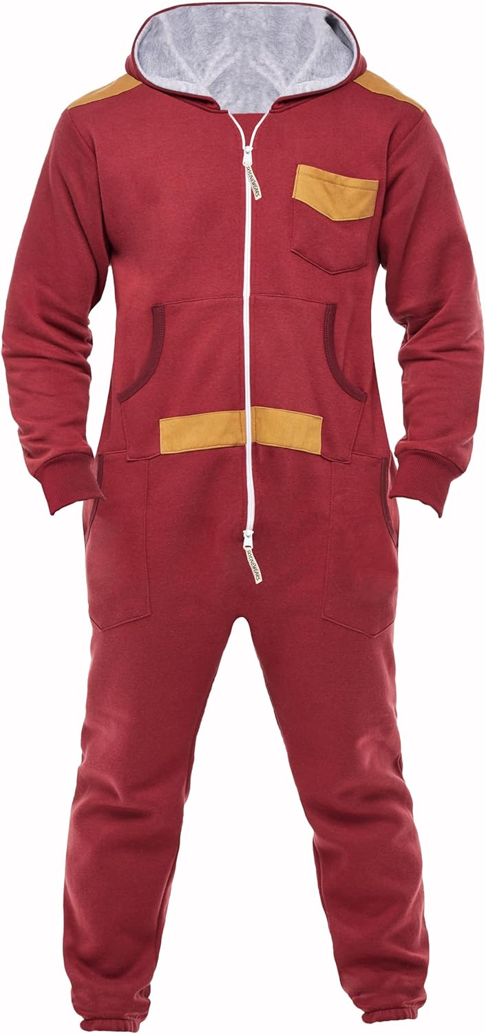 Skylinewears Mens Jumpsuit Non Footed Pajama for Comfort