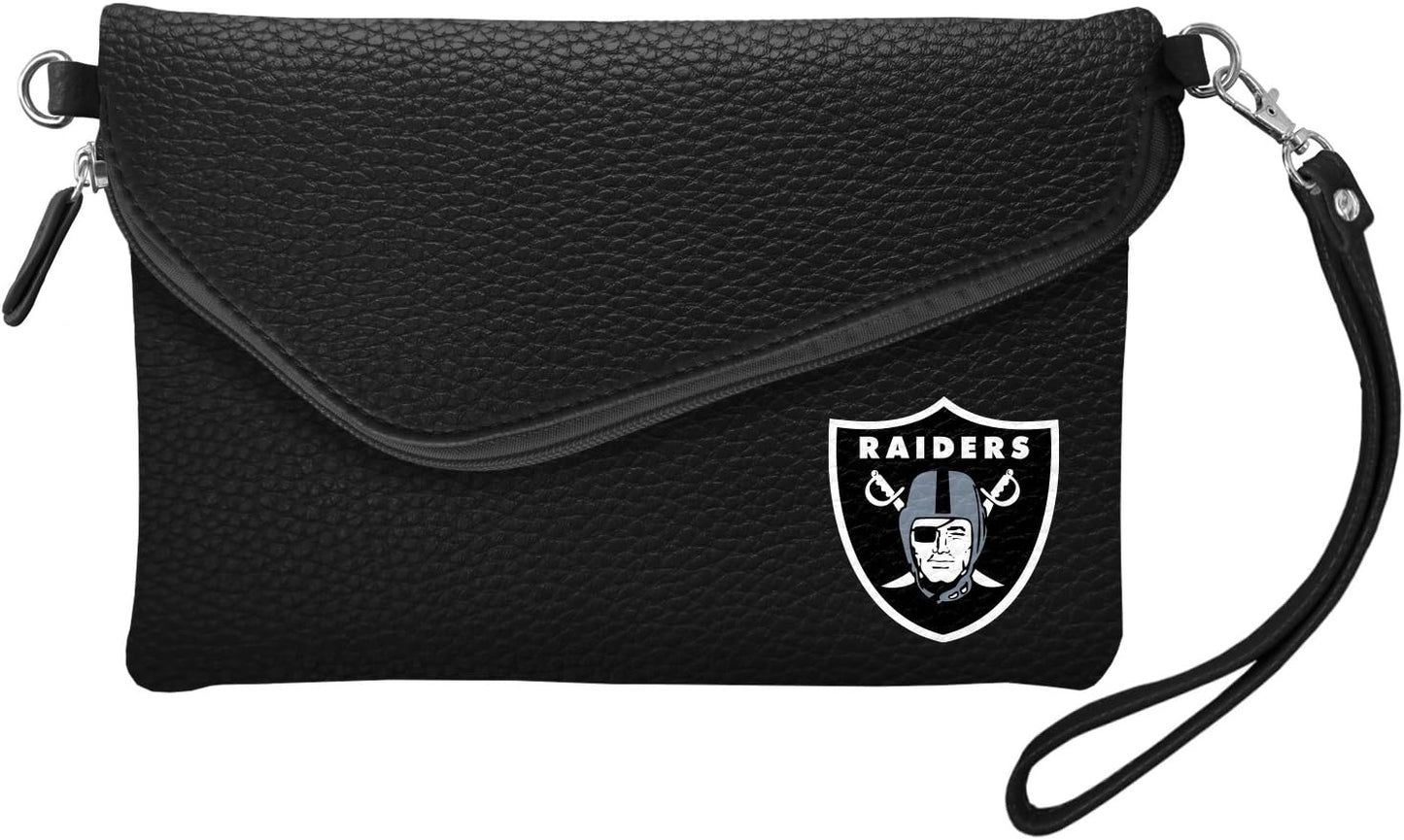 Littlearth NFL Pebble Fold Over Crossbody Purse for Fans