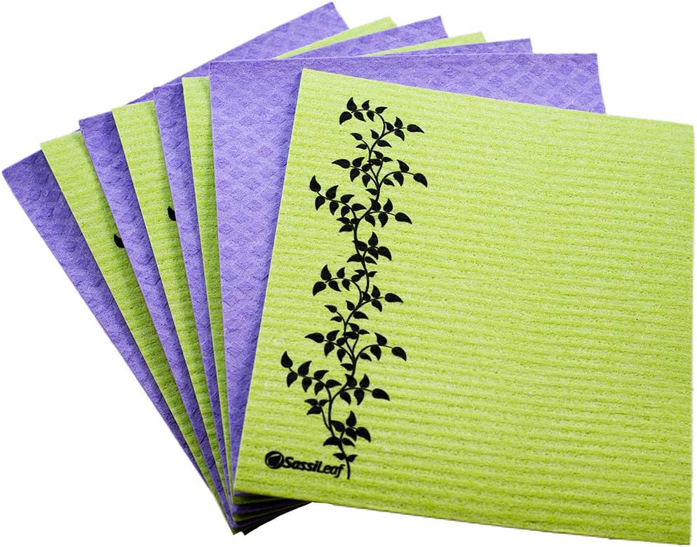SassiLeaf Eco-Friendly Sponge Cloths 8-Pack