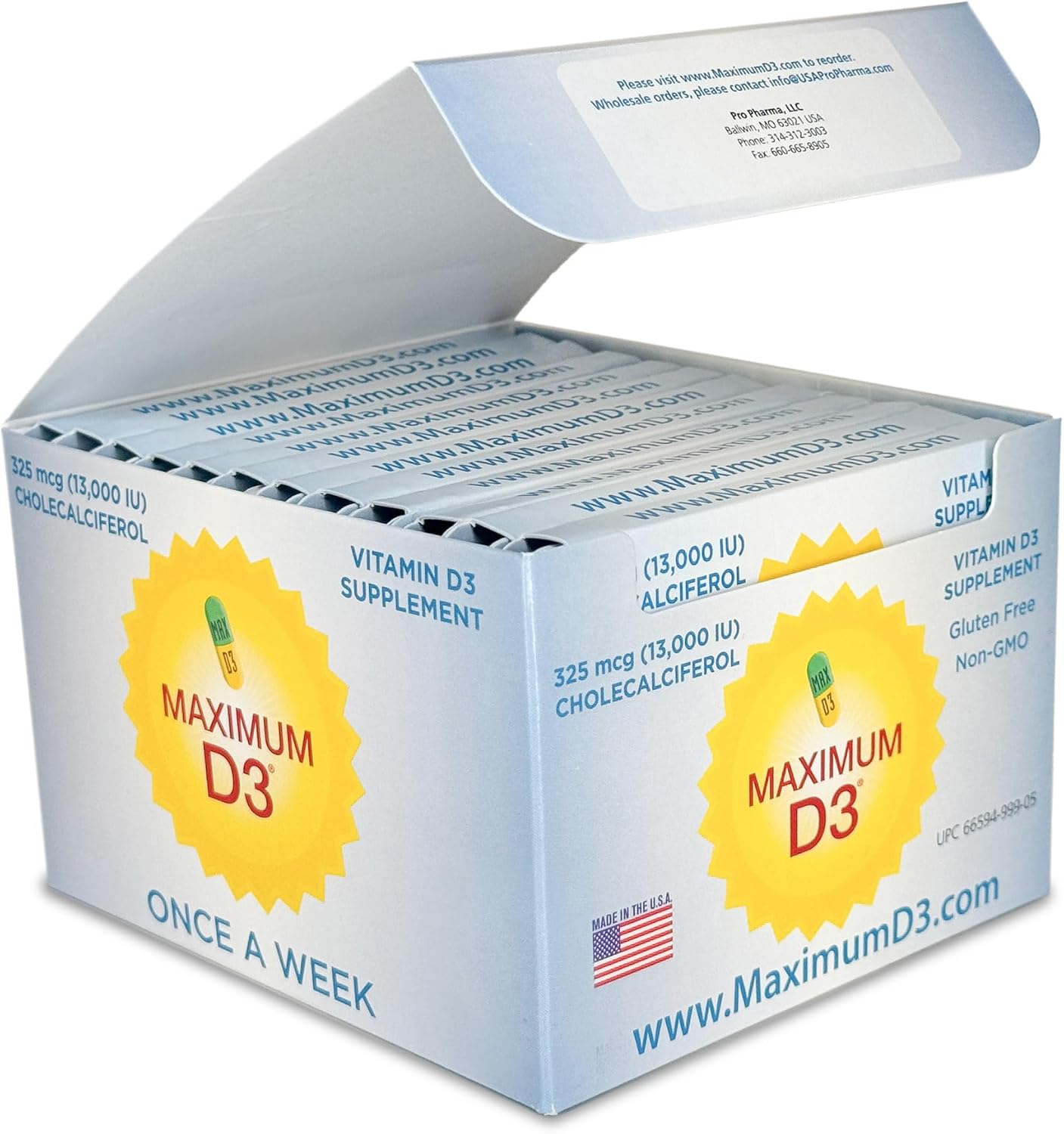 Maximum D3 13,000 IU Capsules for Bone Health and Immunity