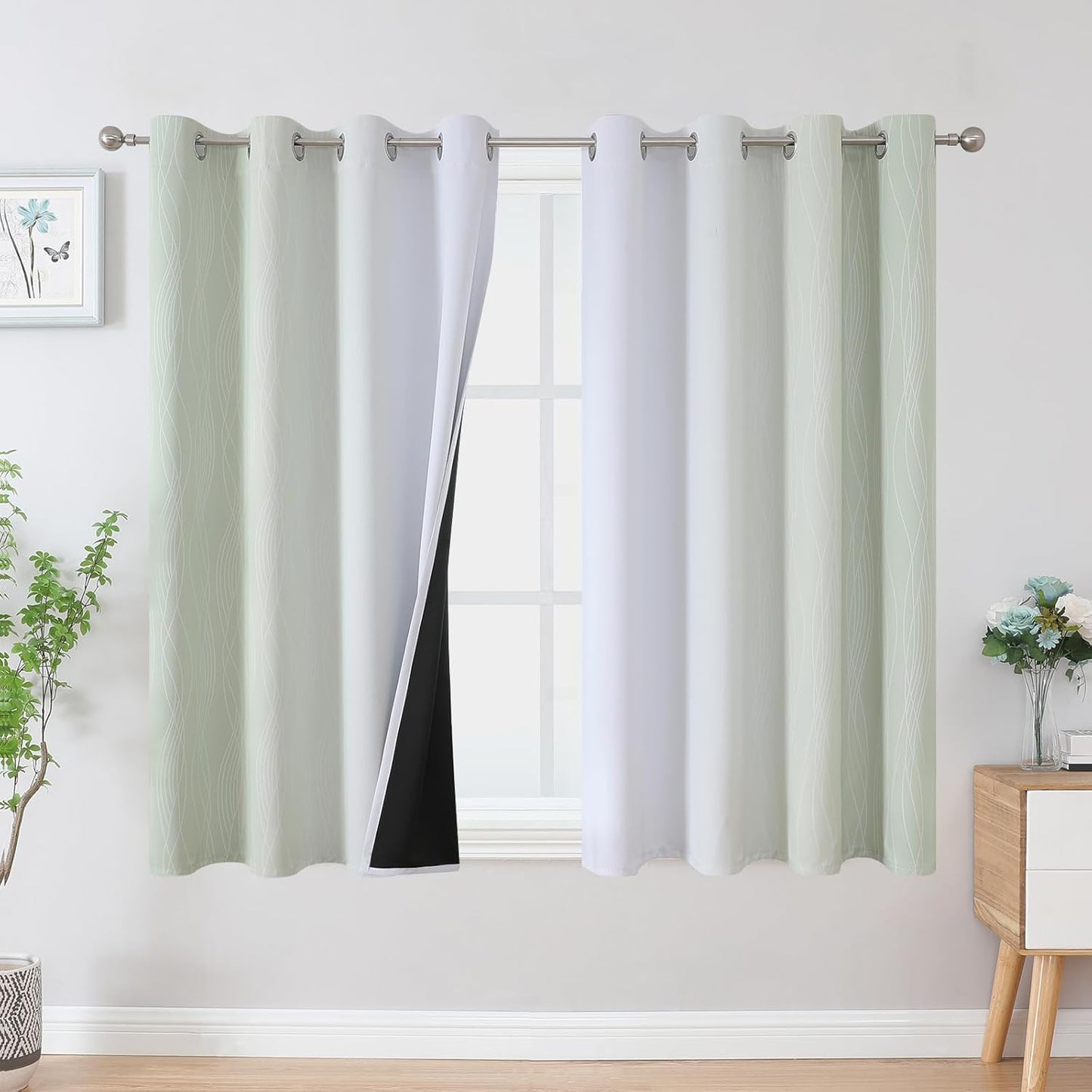 Ombre Blackout Curtains for Living Room and Bedroom Decor