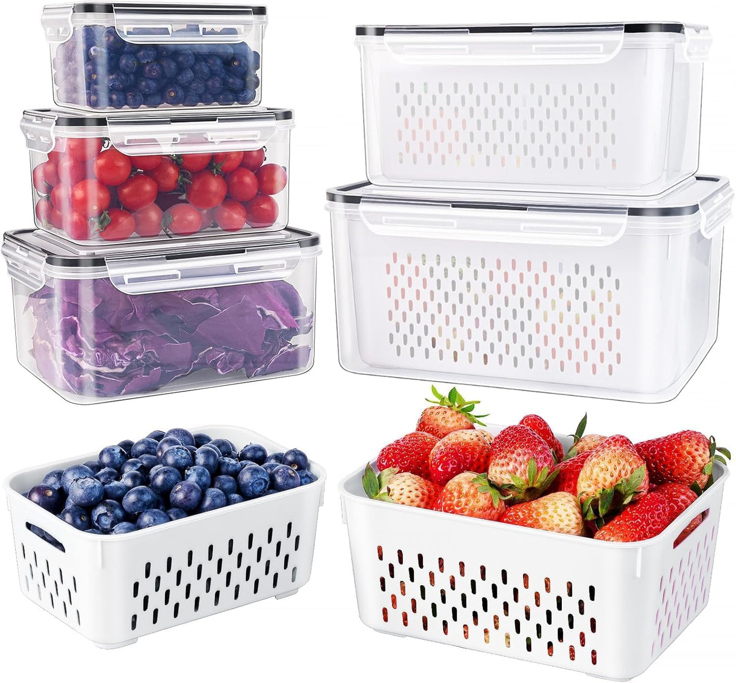 Freshmage Large Fruit Containers - Keep Produce Fresh