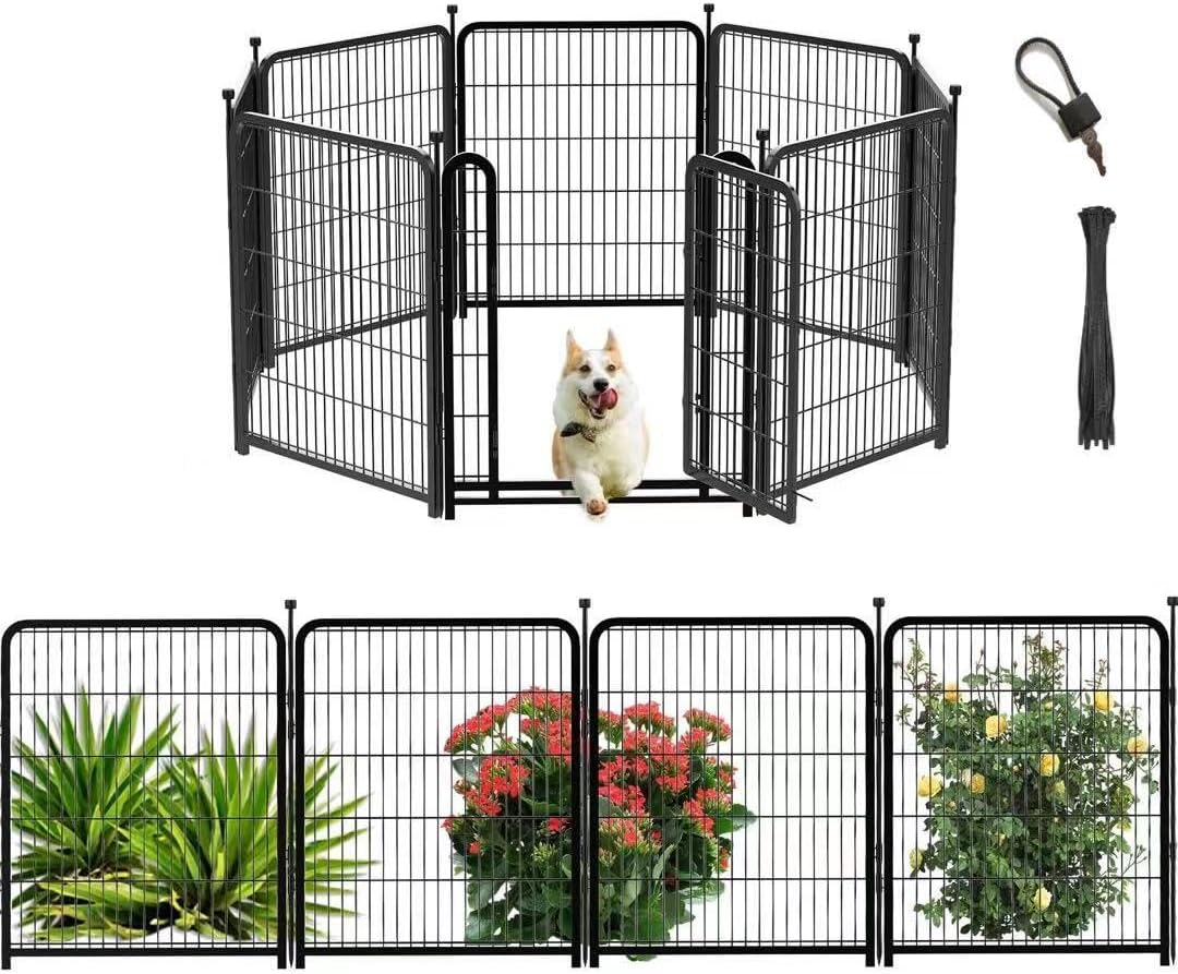 Tall Garden Fence for Dogs - Heavy Duty Pet Exercise Pen