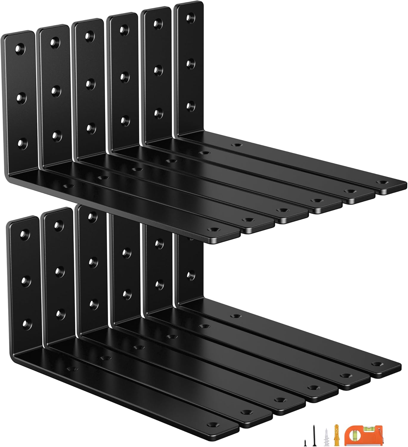 12 Inch Heavy Duty Shelf Brackets for Premium Floating Shelves