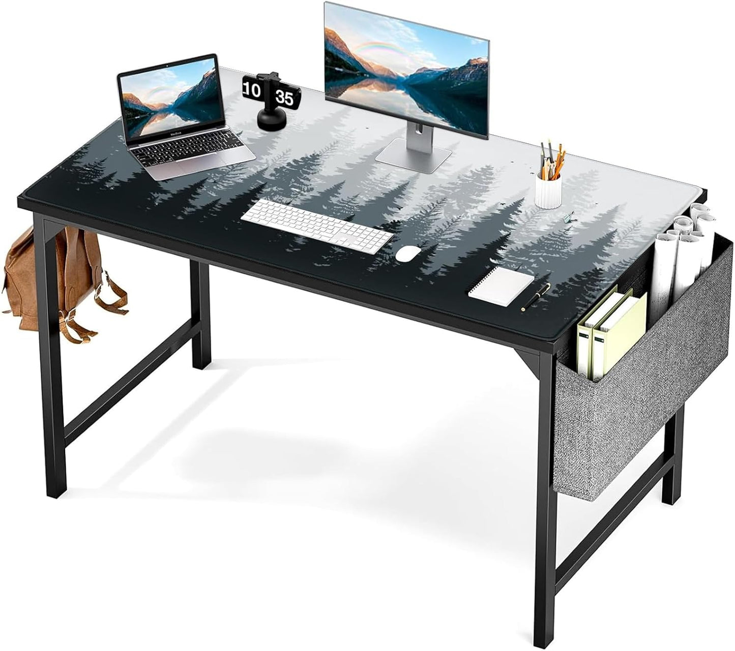 Oversized 48in x 24in Gaming Mouse Pad with Forest Design
