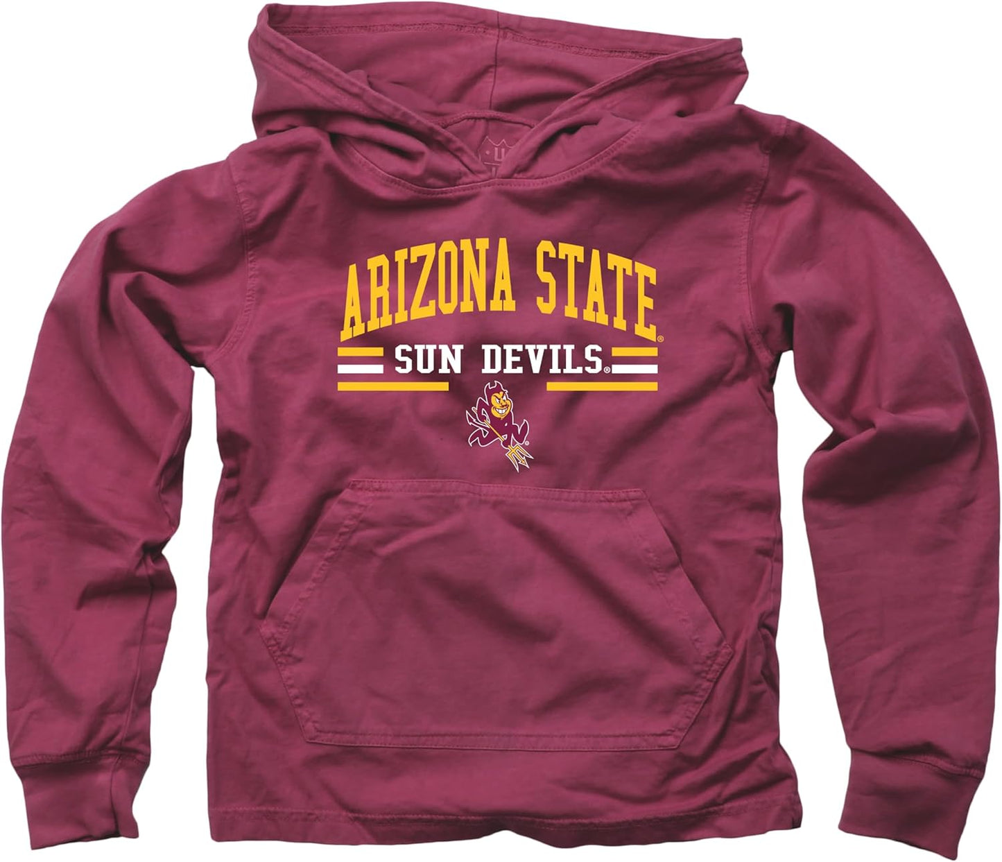 Wes and Willy Youth Boys College Team Long Sleeve Hooded T-Shirt