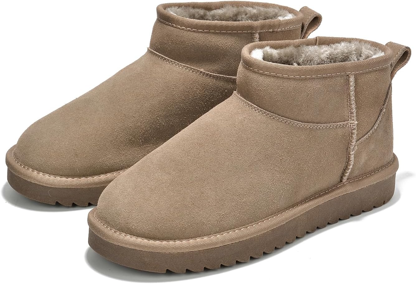 Project Cloud Genuine Leather Ankle Boots for Women - Stylish & Warm