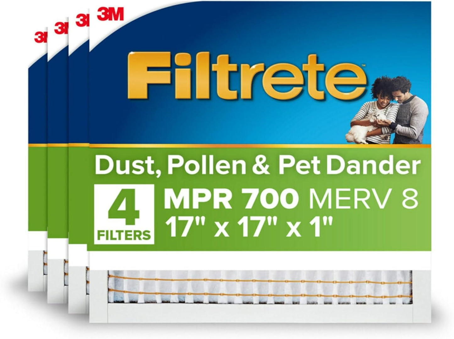 Filtrete 17x17x1 AC Furnace Air Filter, MERV 8, MPR 700