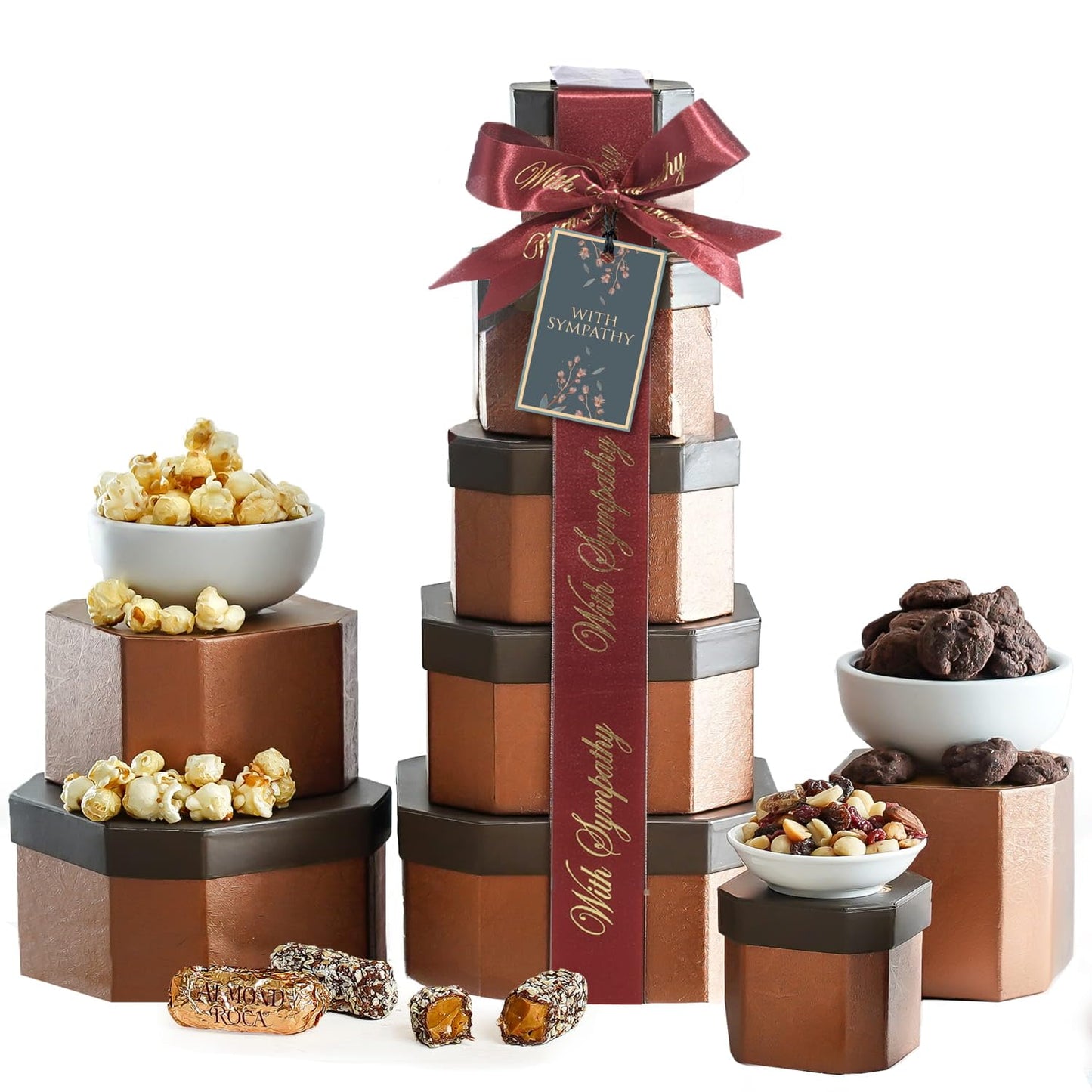 Sympathy Gift Basket Tower for Comforting Bereavement Care