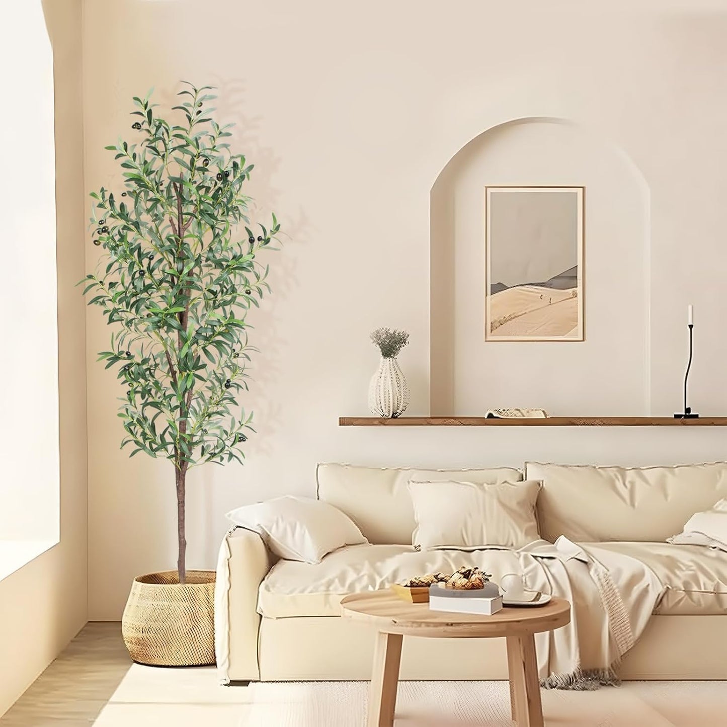 Artificial Olive Tree 6FT Tall Faux Silk Plant for Decor