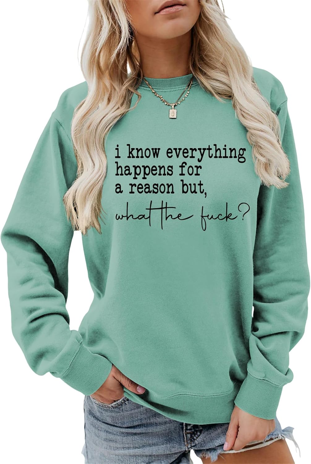 WTF Funny Women's Sweatshirt by PIYEWO
