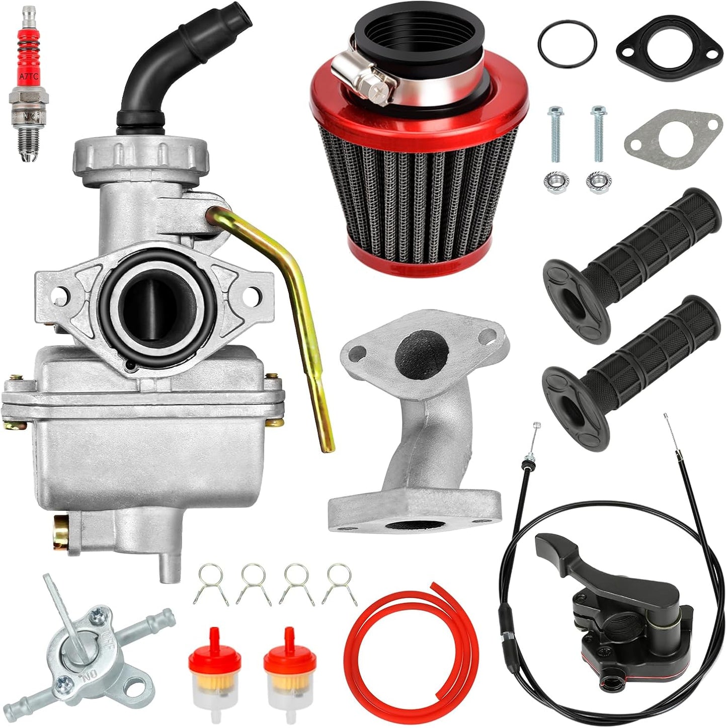 PZ20 Carburetor Thumb Throttle Kit for 50cc to 125cc ATVs