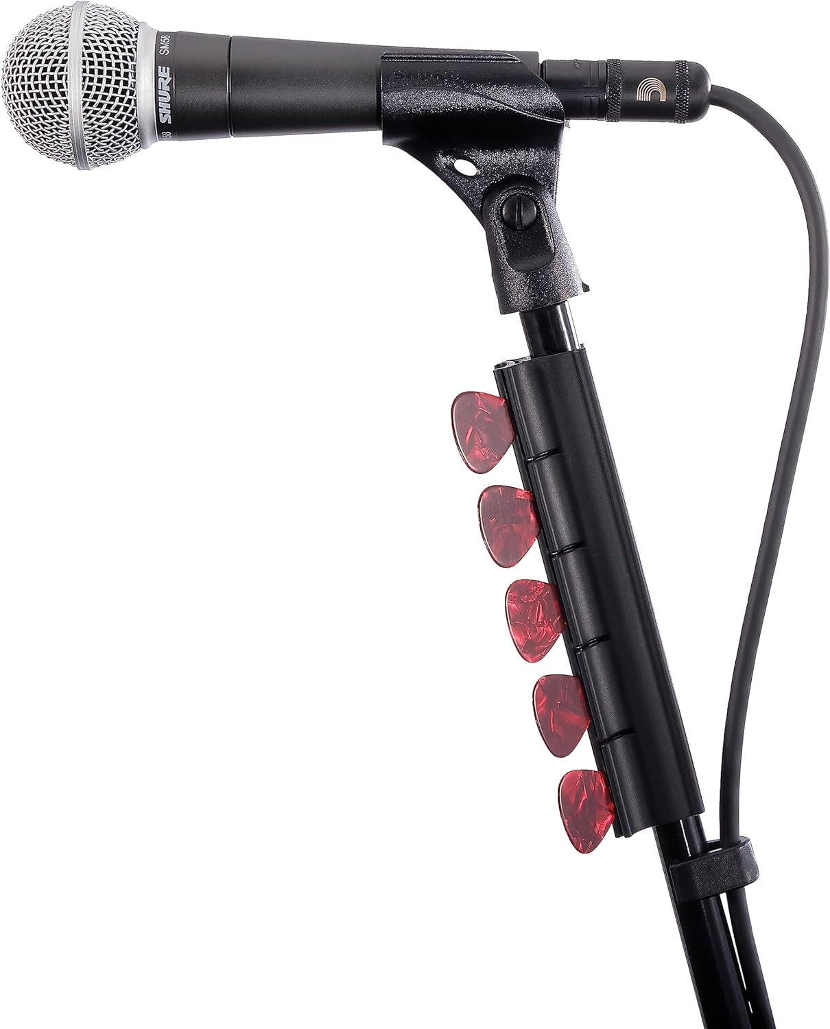 D'Addario Mic Stand Pick Holder - Securely Store 10 Picks!