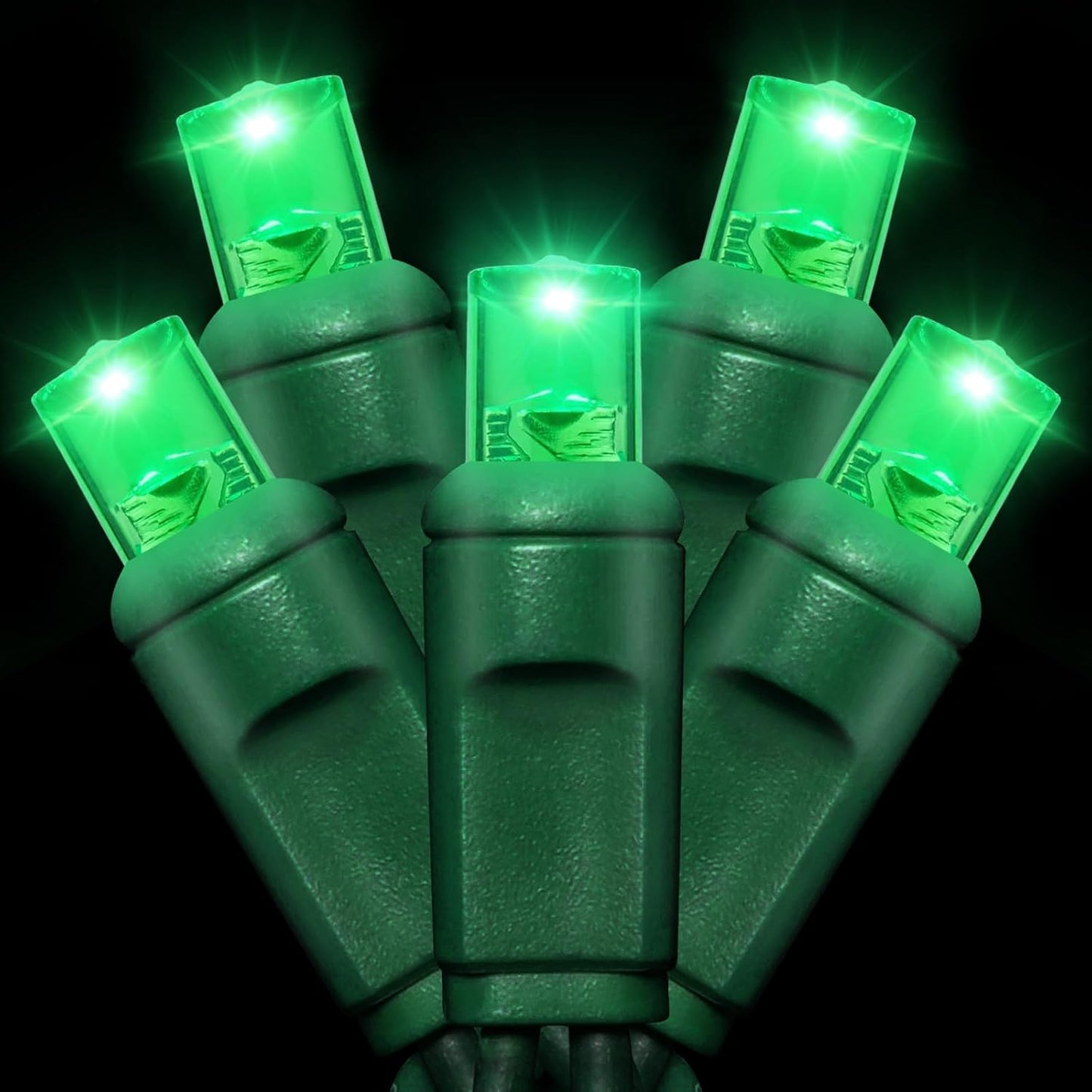 Commercial Grade Green LED Christmas Lights - Waterproof & Durable