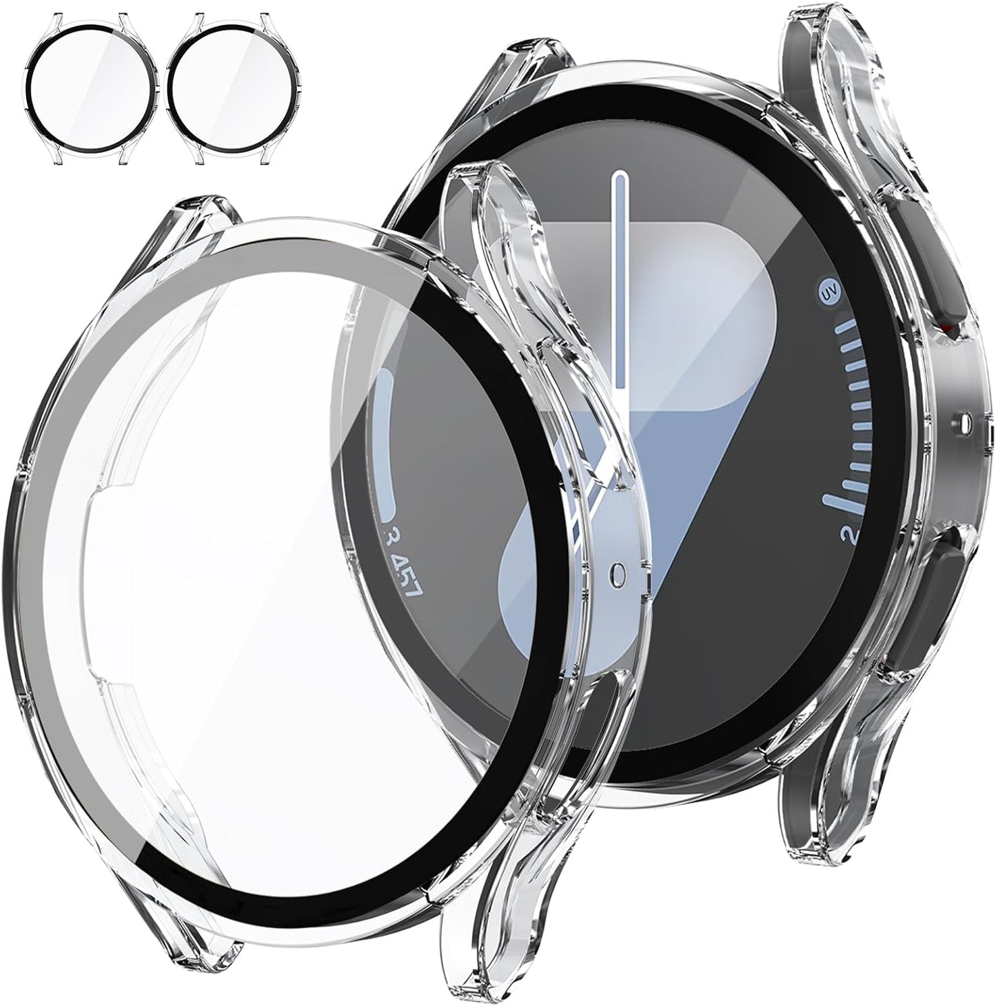 Tensea 2Pack Samsung Galaxy Watch 7 Screen Protector Case - Strong Protection