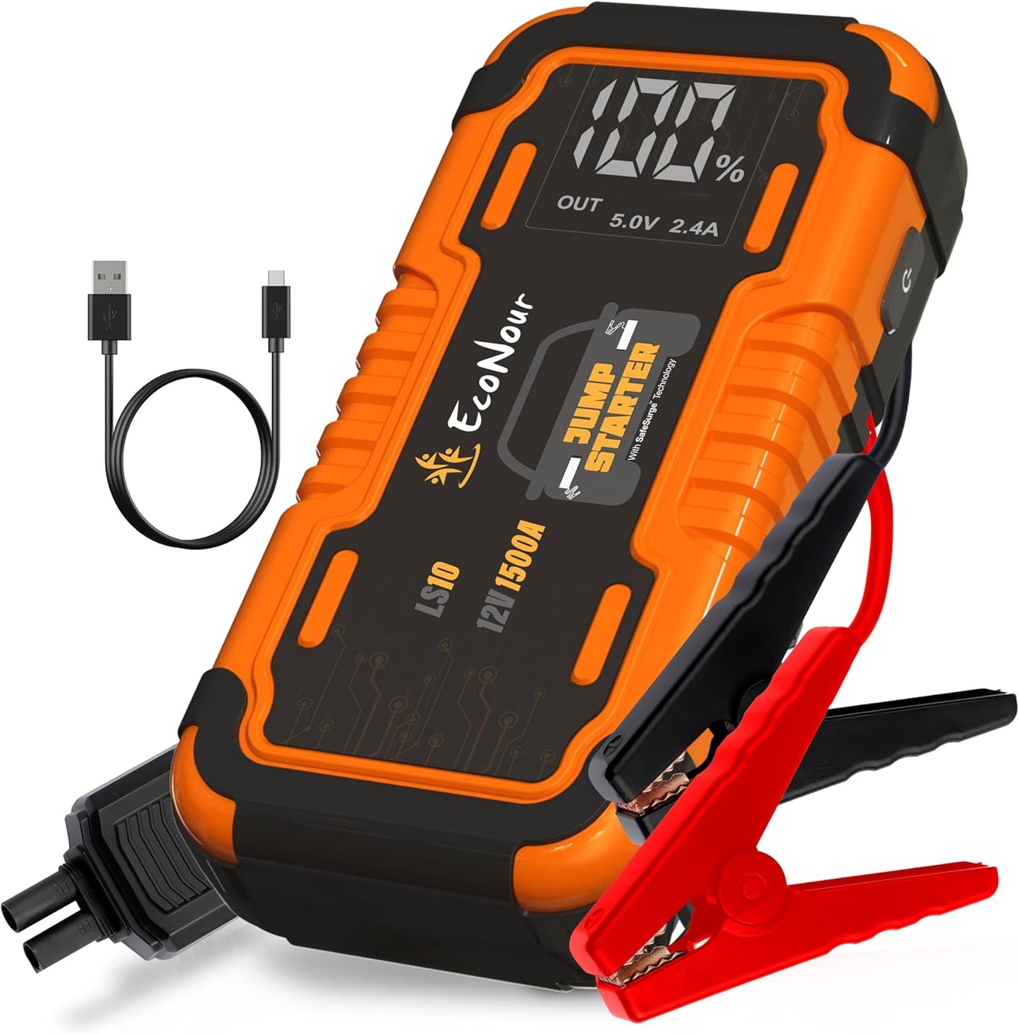 EcoNour 1500A Jump Starter | Portable & Powerful