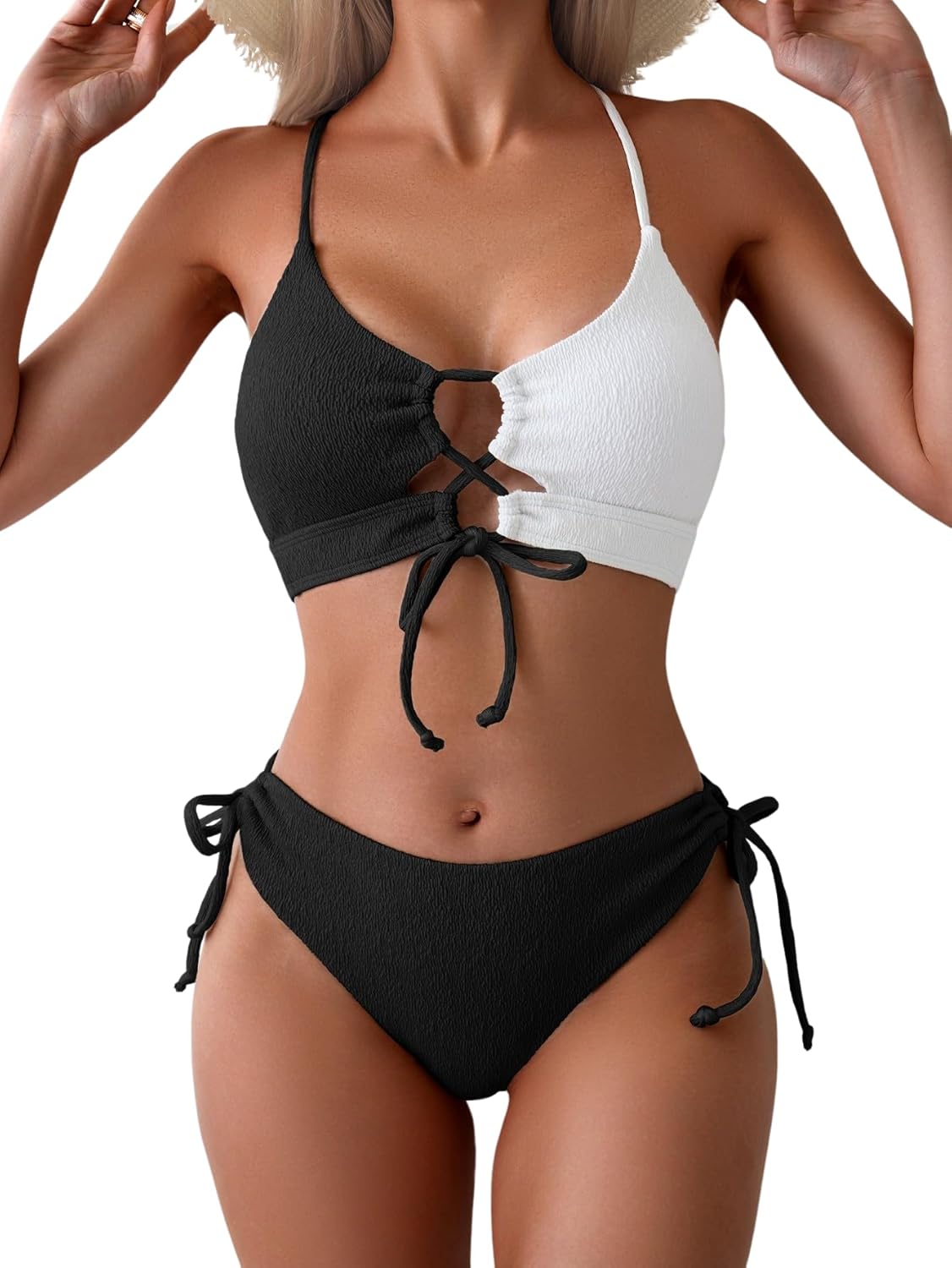 B2prity Women's Sexy Bikini Set with Lace Up Design for Comfort