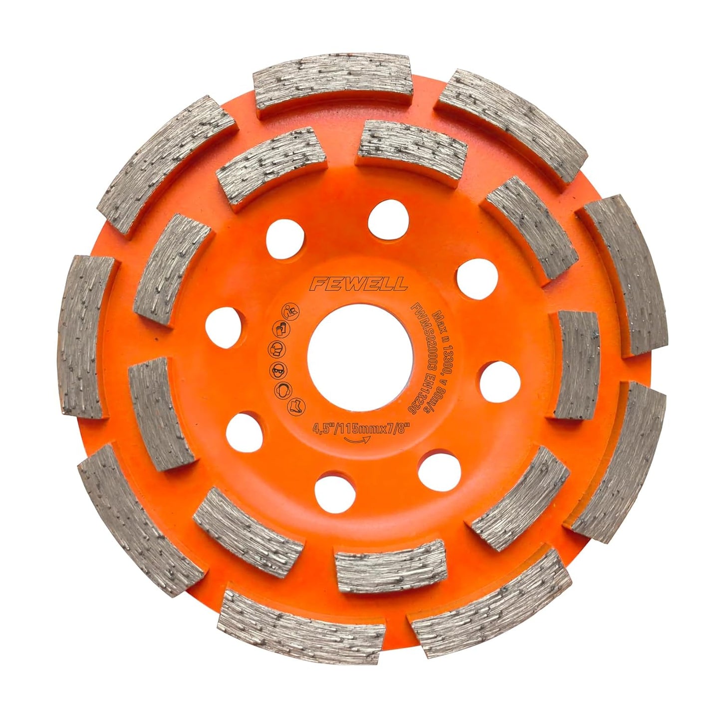 FEWELL Concrete Diamond Cup Wheel - Smooth Concrete & Stone