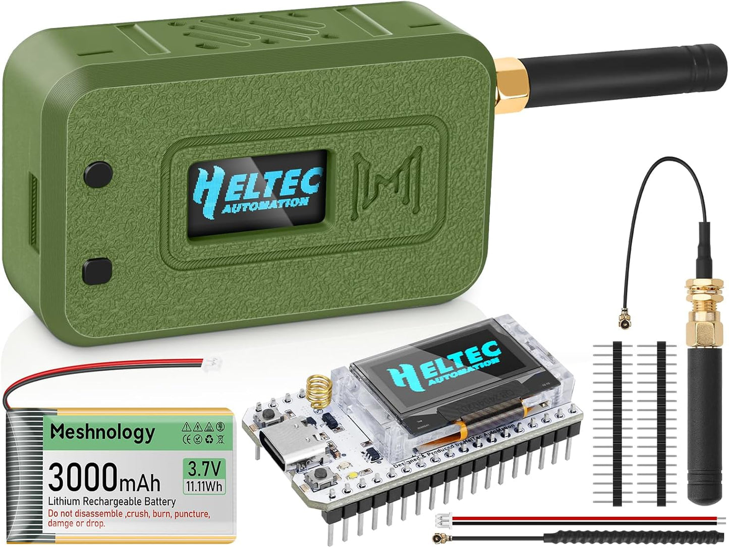 ESP32 Lo Ra V3 Module Board with 915 MHz Antenna and Battery