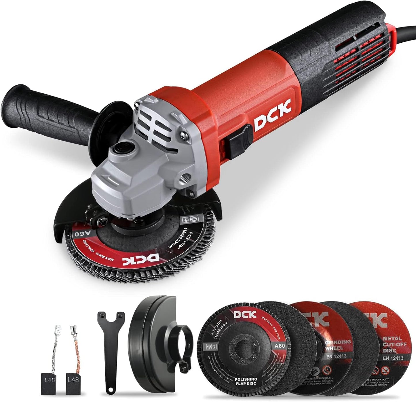 9.0 Amp Angle Grinder for Cutting, Grinding, and Polishing