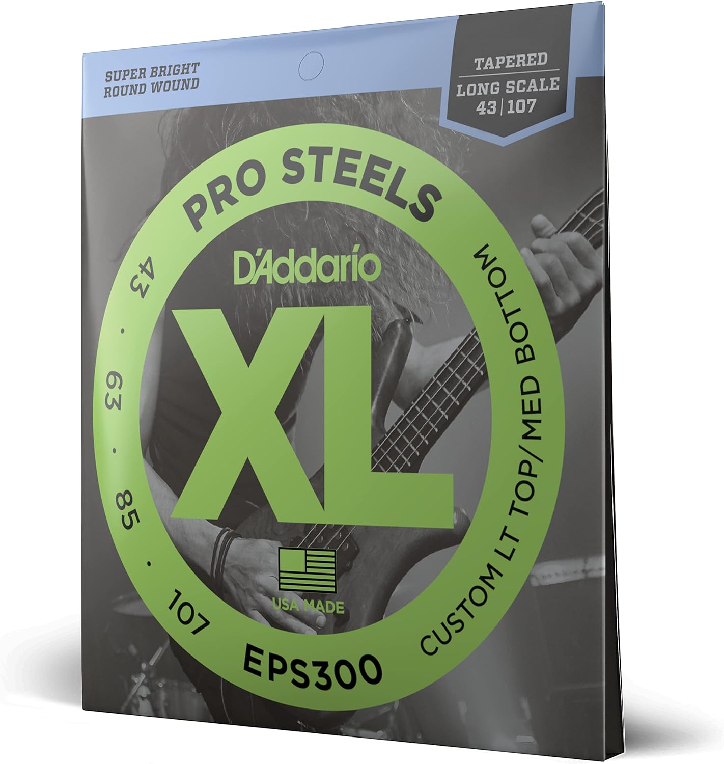 D'Addario XL ProSteels Bass Guitar Strings - Bright and Durable