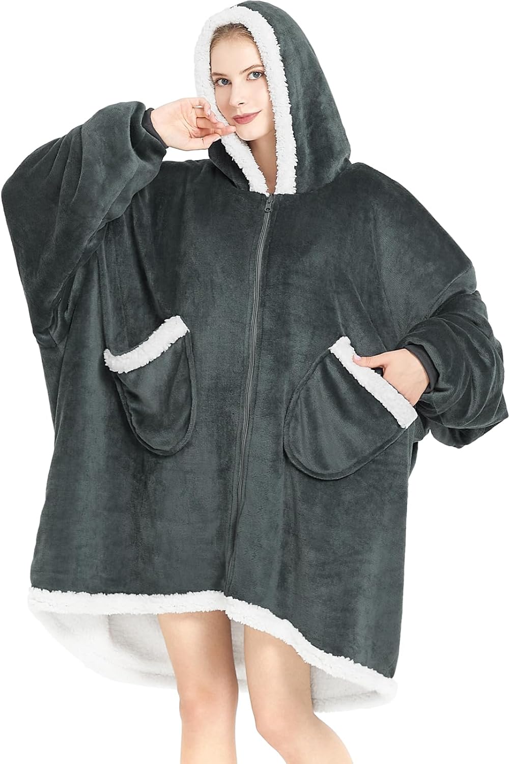 Topcee Sherpa Wearable Blanket - Cozy Warmth