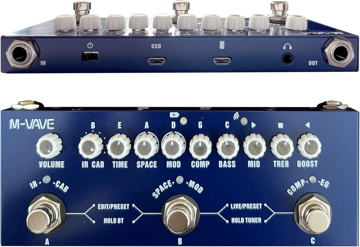 Multi Effects BASS Pedal with IR Loading and 9 AMP Models